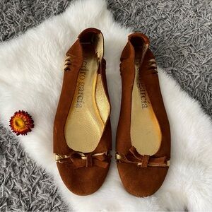 Pedro Garcia Women's Brown Suede Flats
